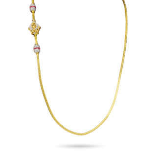 Yasho Jewellers Products Trilink Stone Gold Chain