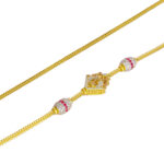 Yasho Jewellers Products Trilink Stone Gold Chain