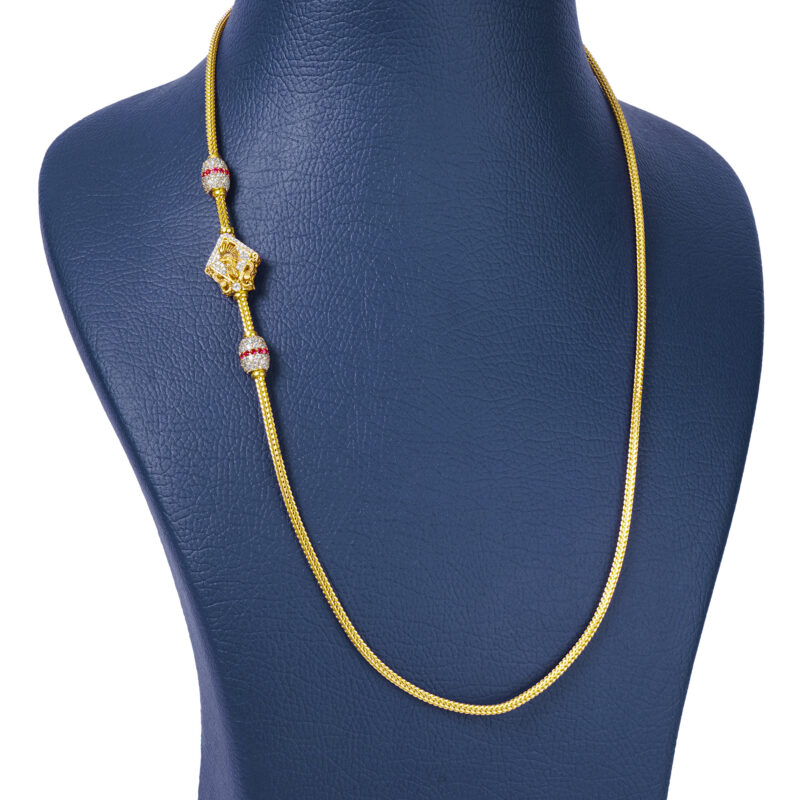 Yasho Jewellers Products Fancy Stones Mixed Gold Chain